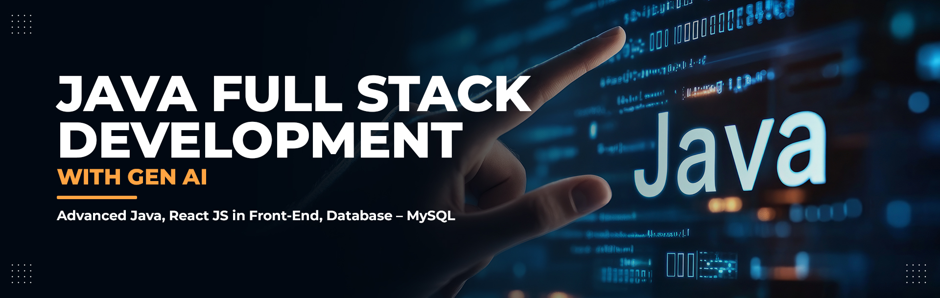 Java Full Stack course banner
